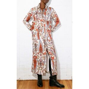 NWOT Mara Hoffman Midi Long-Sleeve Printed Juno Shirt Dress